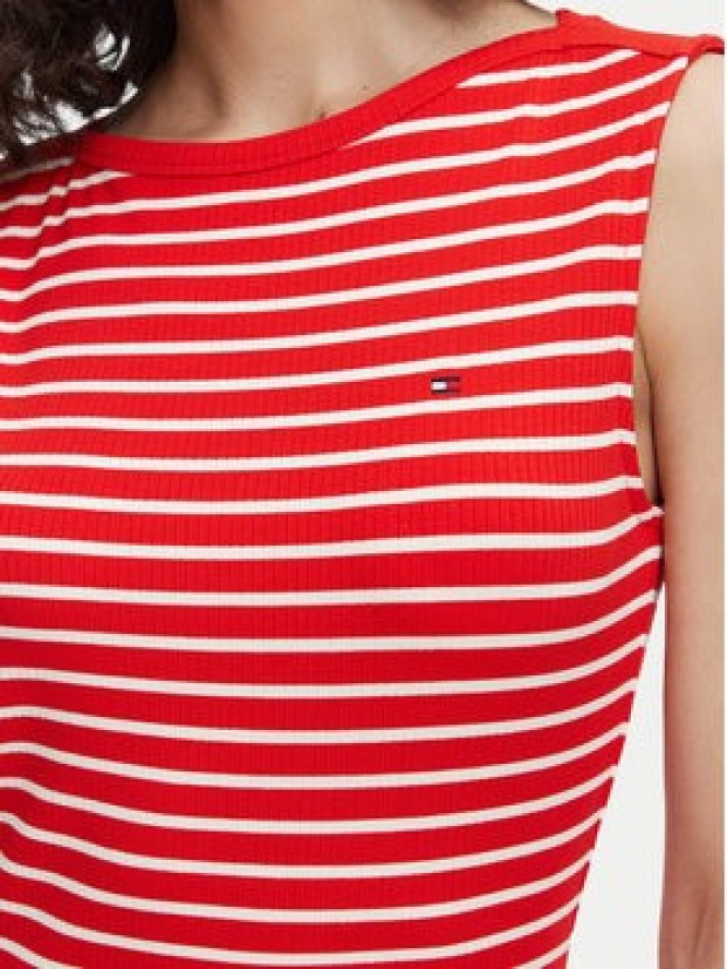 Tommy Hilfiger Sukienka codzienna WW0WW49311 Czerwony Slim Fit