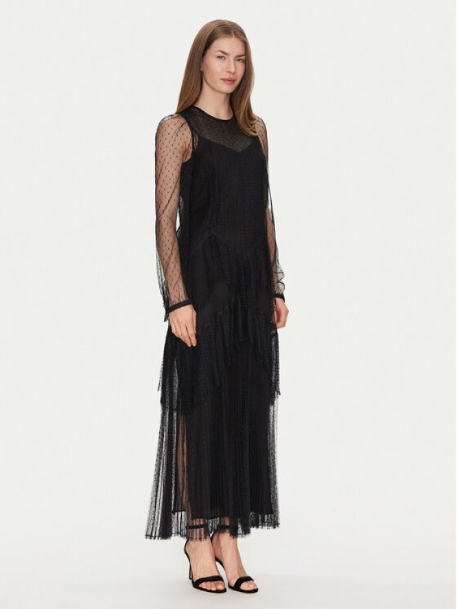 TWINSET Sukienka letnia 251TP2510 Czarny Regular Fit