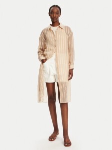 LOLA CASADEMUNT Koszula LS2515045 Beżowy Relaxed Fit