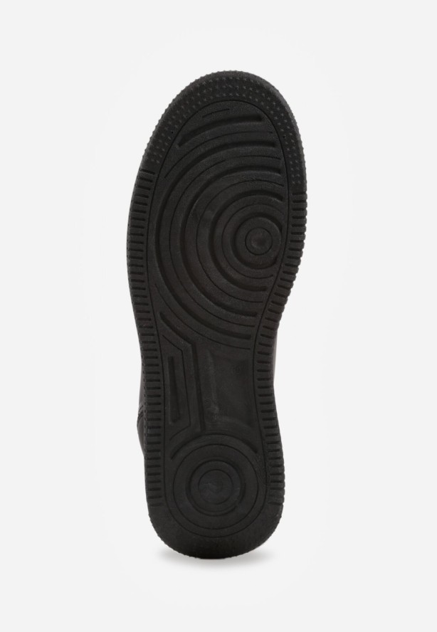 Czarne Klasyczne Sneakersy Vices na Grubej Podeszwie Torira
