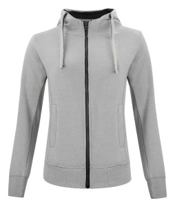 clique Classic Hoody Full Zip Women - bluza z kapturem szary melanż