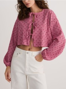 Bluzka w serca - różowy