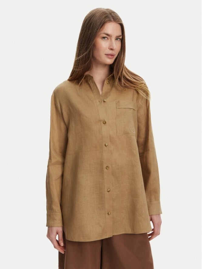 Max Mara Leisure Koszula Noel 2516111018 Brązowy Regular Fit