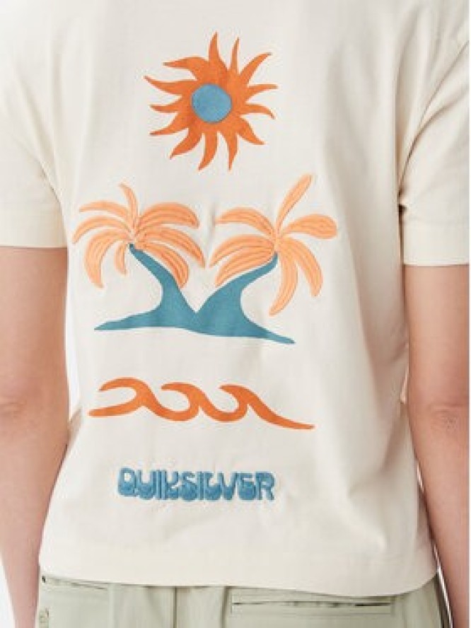 Quiksilver T-Shirt EQWZT03181 Beżowy Relaxed Fit
