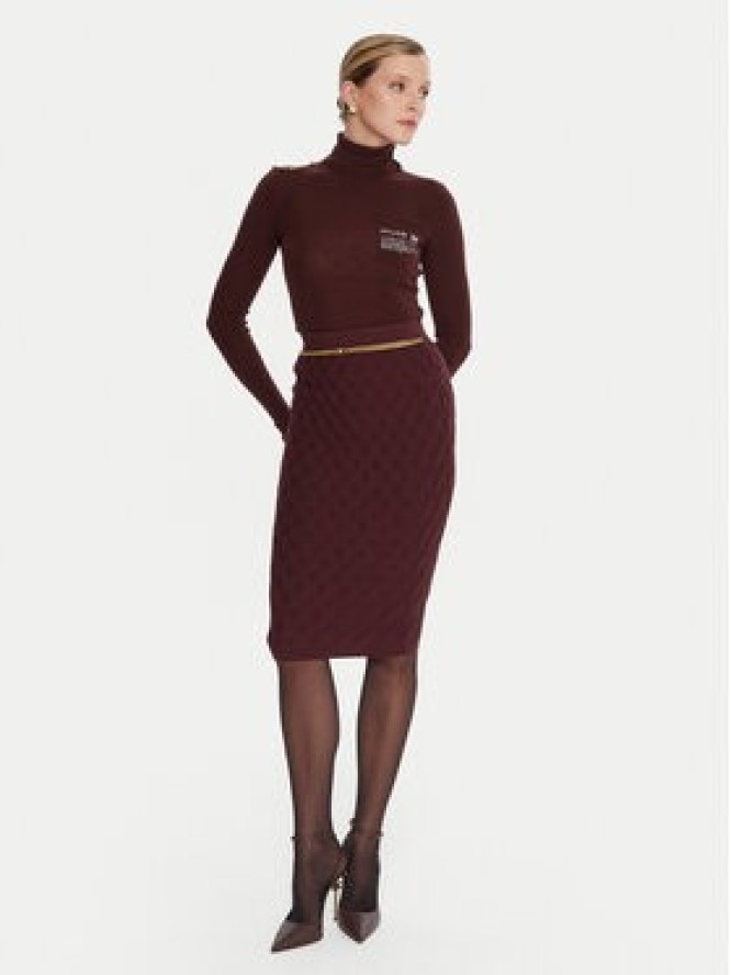 Elisabetta Franchi Golf MK-43B-57E2-V320 Bordowy Regular Fit