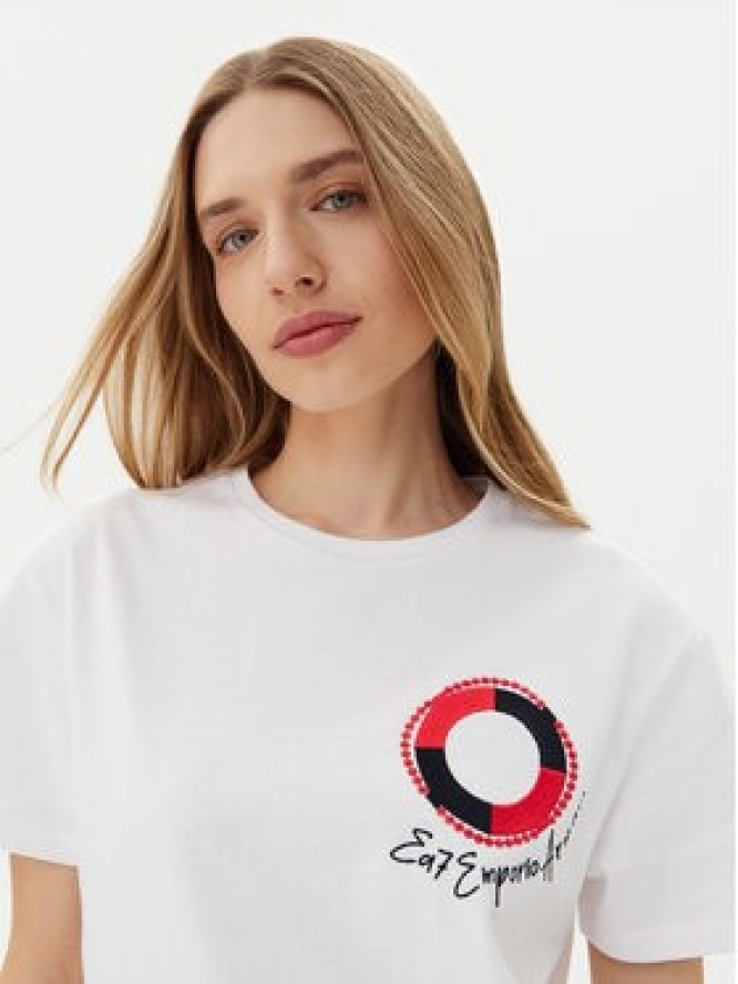 EA7 Emporio Armani T-Shirt 7W000491 AF12957 U0002 Biały Regular Fit