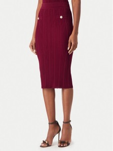 Guess Spódnica ołówkowa W6YD23 Z0974 Bordowy Slim Fit