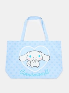 Materiałowa torba shopper z nadrukiem Cinnamoroll - błękitny