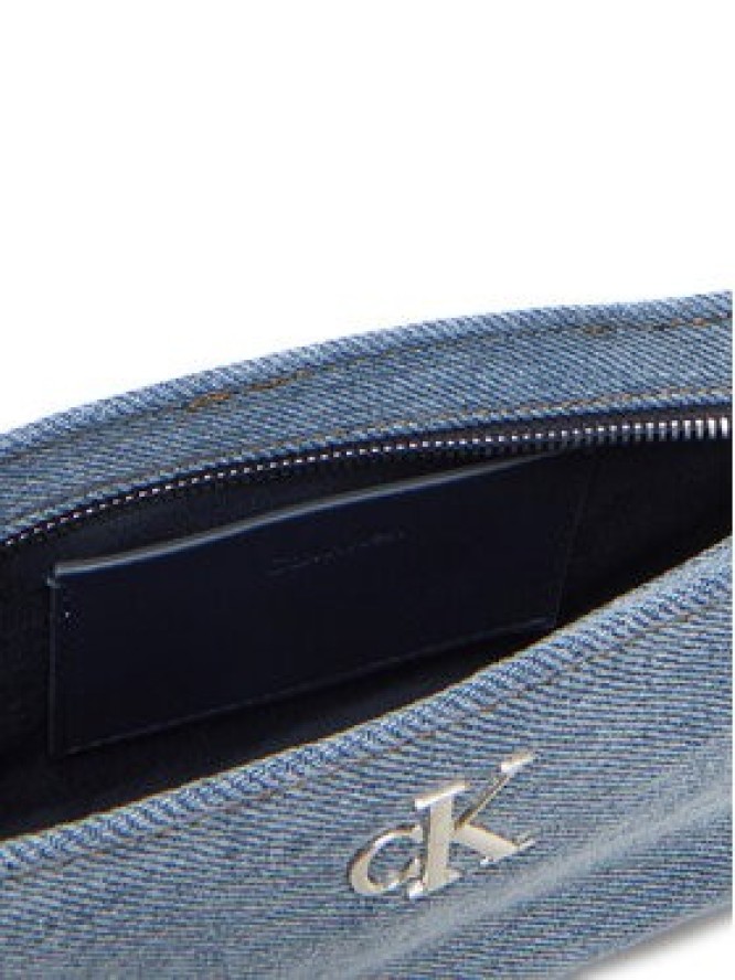 Calvin Klein Torebka Denim Shoulder Pouch W/Strap LV04F3217G Niebieski