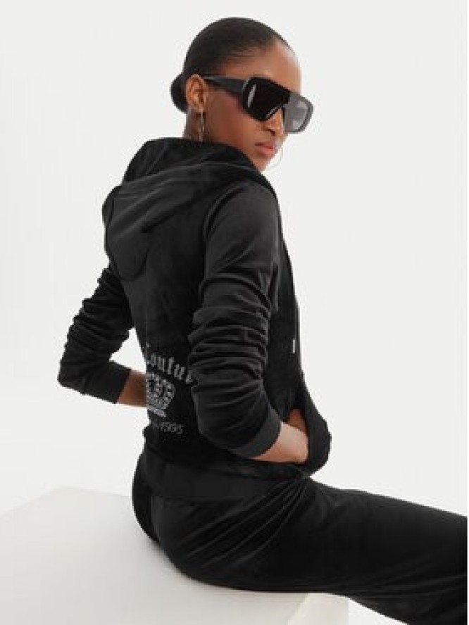 Juicy Couture Bluza Gothic Crown JCBAS126805 Czarny Slim Fit