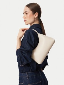 Calvin Klein Torebka Foil Logo Small Shoulder Bag LV04F3890G Kremowy