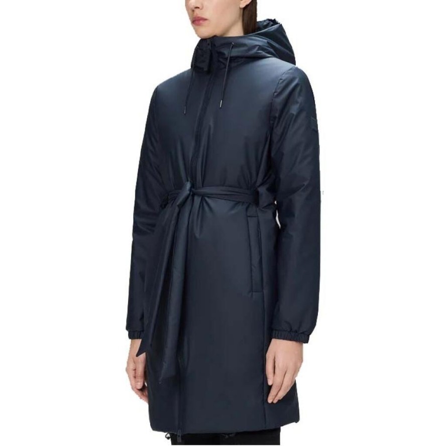 Kurtka RAINS LOHJA LONG INSULATED CURVE J Niebieski