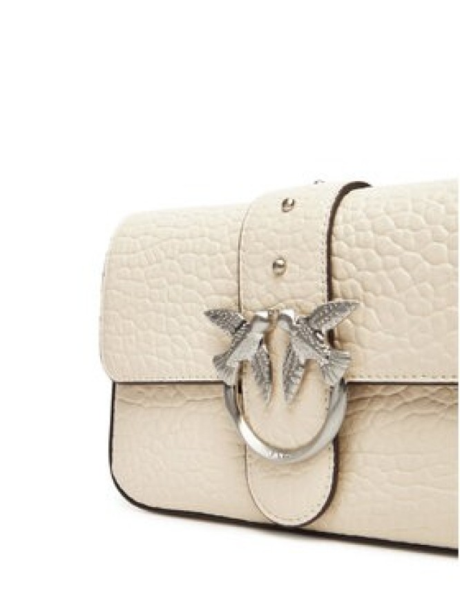 PINKO Torebka Love One Mini Slouchy Fl Al 25-26 PLTT 104340 A2JU Écru