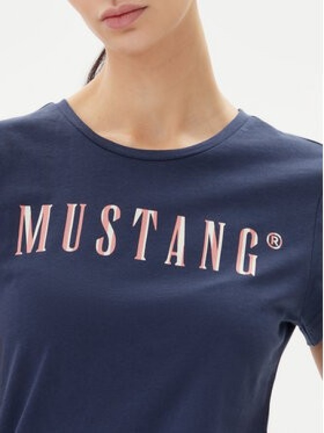 Mustang T-Shirt Loa 1016146 Niebieski Slim Fit