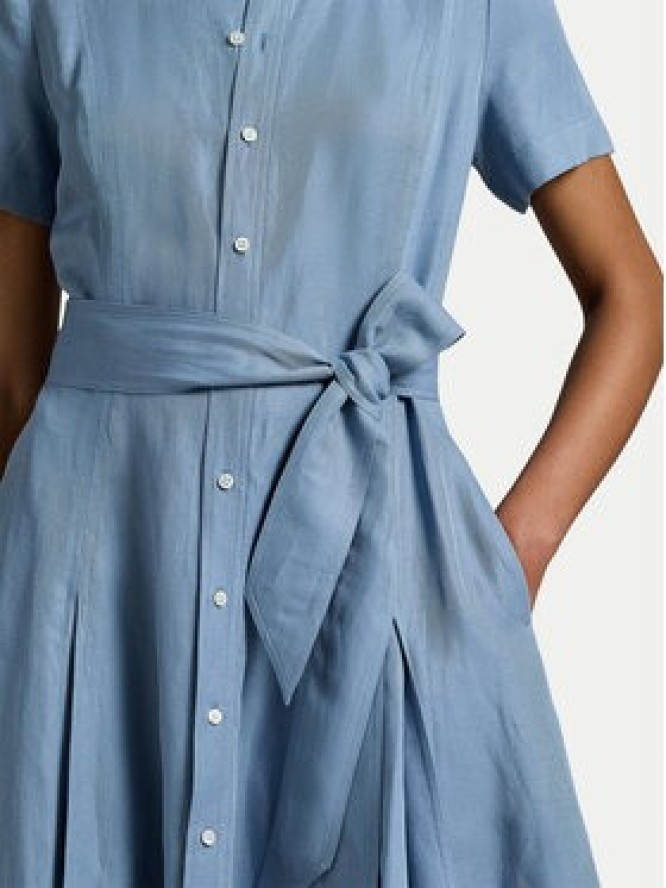 Polo Ralph Lauren Sukienka koszulowa 211972054001 Błękitny Regular Fit