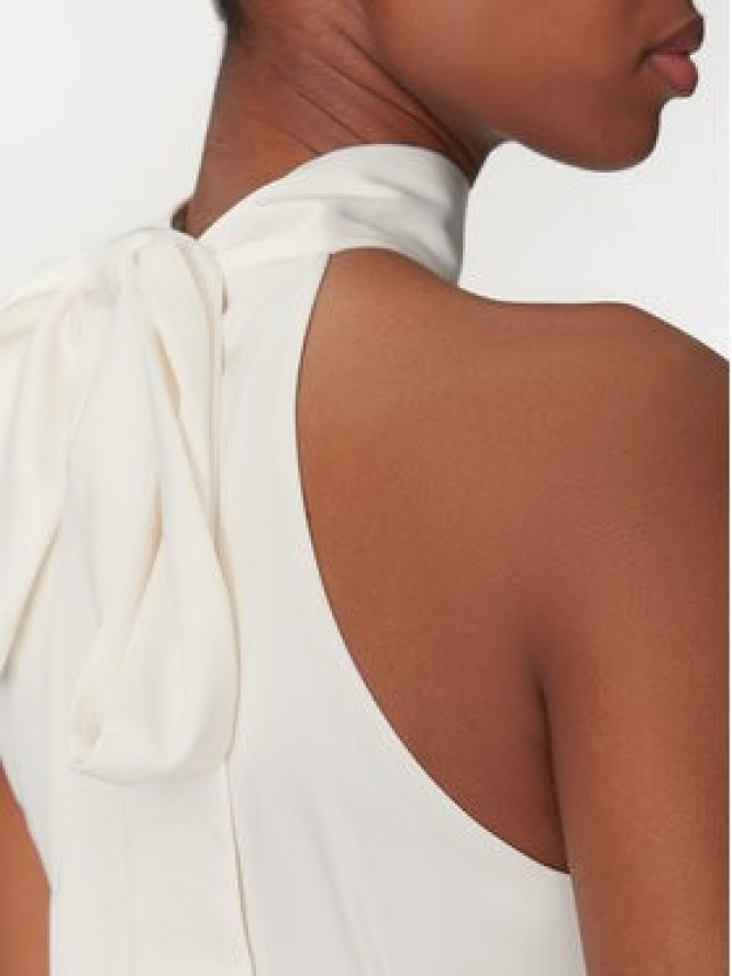 YAS Sukienka koktajlowa Dottea 26032326 Biały Slim Fit