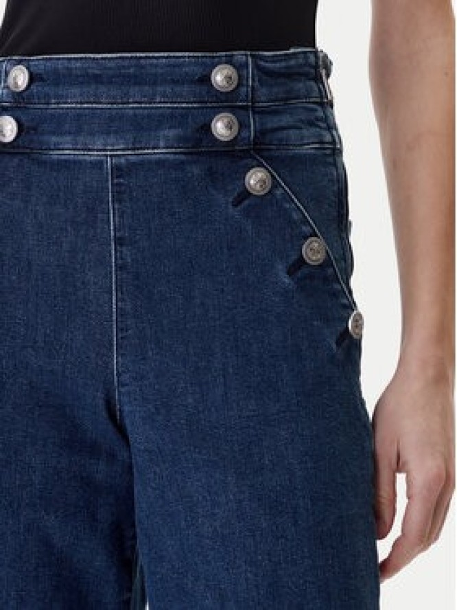 Guess Jeansy W6RA3R D0910 Granatowy Wide Leg