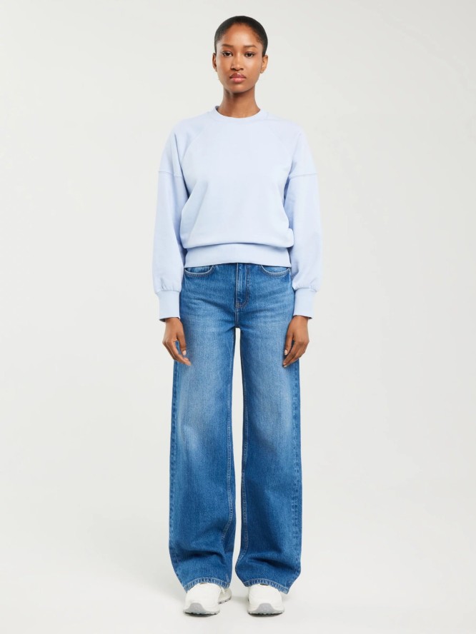 Bluza damska z nadrukiem 3d niebieska Jean 400