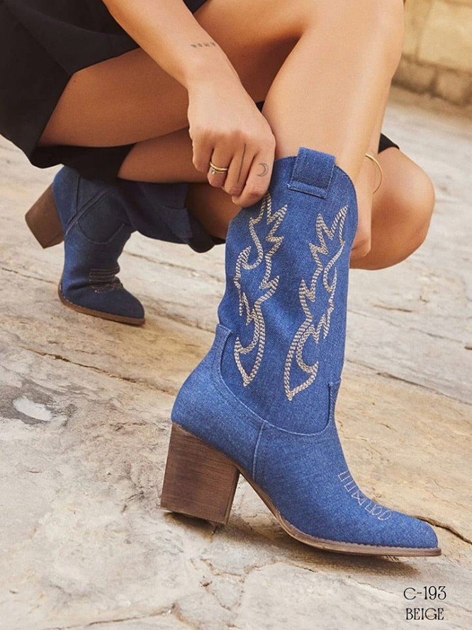 Bellucci Kowbojki w kolorze niebieskim rozmiar: 37