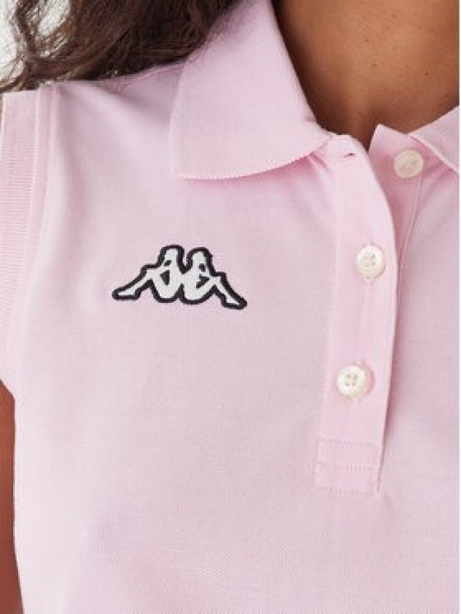 Kappa Polo Logo Tennis 302LR20 Różowy Slim Fit