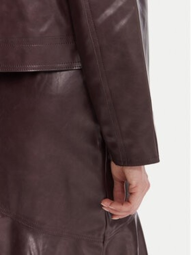 French Connection Kurtka z imitacji skóry Price 75ZAL 60 Bordowy Regular Fit