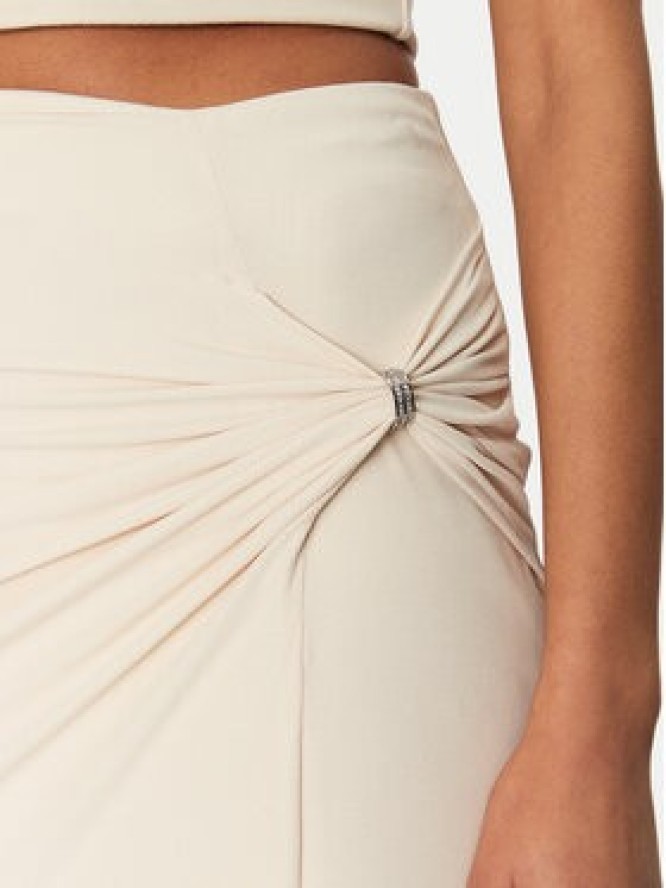 Guess Spódnica midi W5GD0E KAQL2 Beżowy Regular Fit