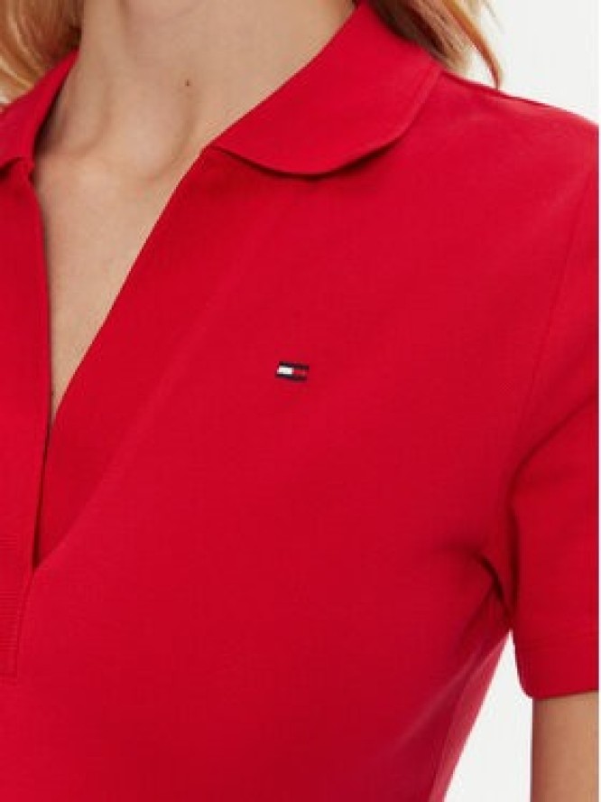 Tommy Hilfiger Sukienka codzienna WW0WW42567 Czerwony Slim Fit