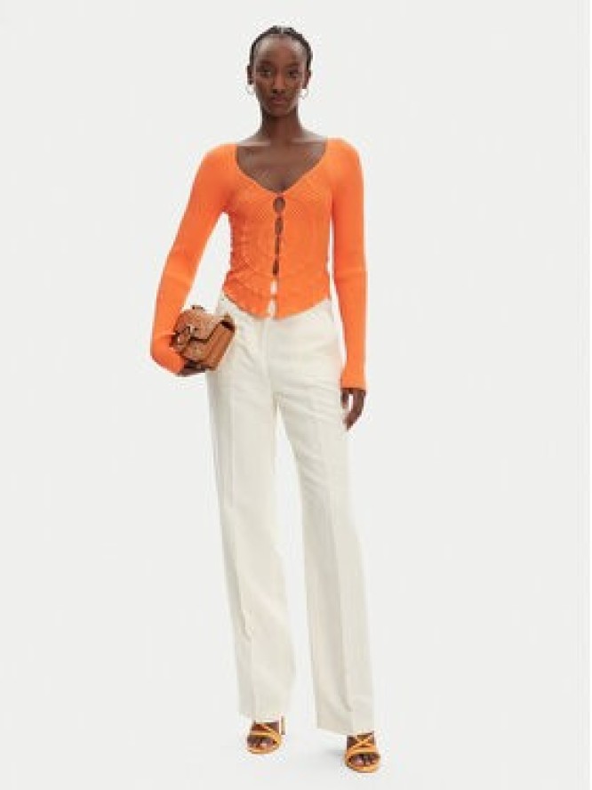 PINKO Kardigan Vergina 104627 A2E6 Pomarańczowy Slim Fit
