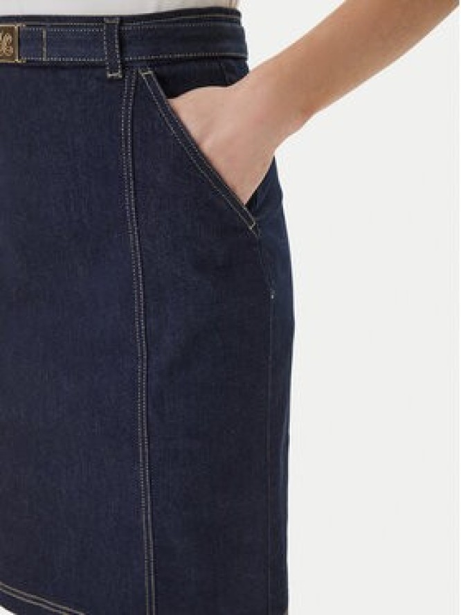 Luisa Spagnoli Spódnica jeansowa Tennista 542818 Granatowy Slim Fit