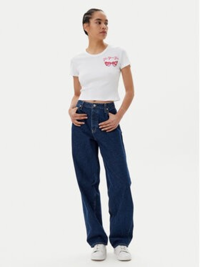 HUGO T-Shirt Delanor_2 50539132 Biały Cropped Fit