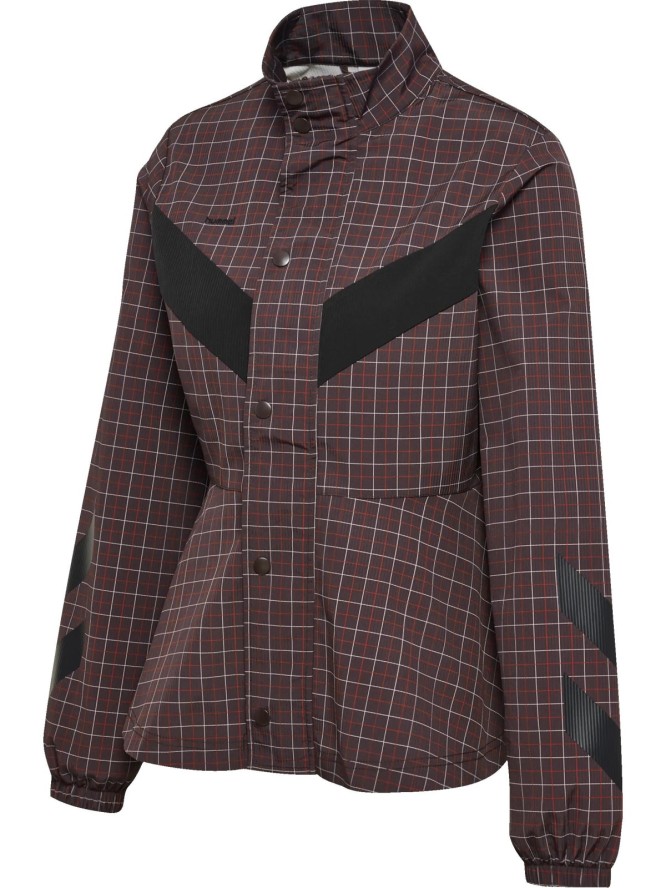 hummel Wiatrówka damska z wysokim kołnierzem w kratę – CHECKERS