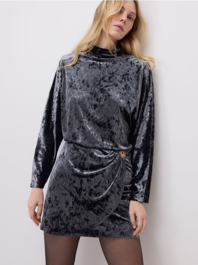 Sukienka mini - ciemnoszary
