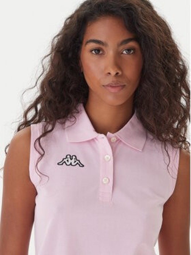 Kappa Polo Logo Tennis 302LR20 Różowy Slim Fit