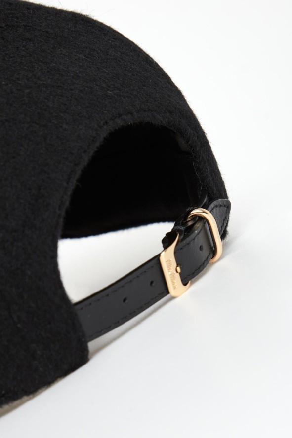 Czapka z daszkiem damska wełniana Fedora MAX MARA ACCESSORI