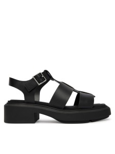 Calvin Klein Sandały Chunky Sandal Fisherm Lth HW0HW02904 Czarny