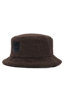 Calvin Klein Kapelusz All-Over Sherpa W/ Patch Bucket LV04F5097G Brązowy ciemny
