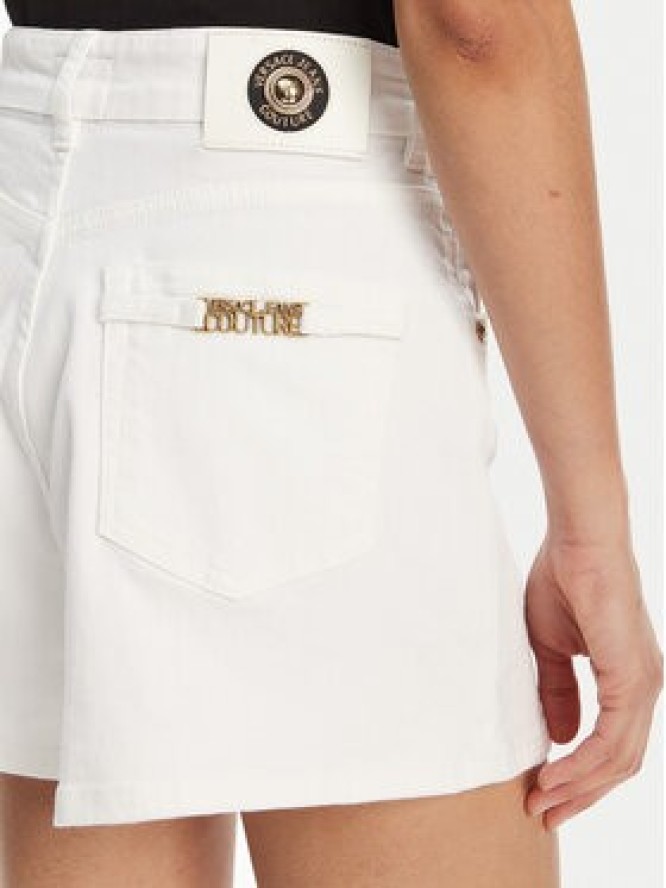 Versace Jeans Couture Szorty jeansowe 78HAD514 Biały Straight Fit