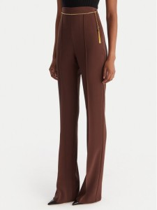 Elisabetta Franchi Spodnie materiałowe PA-141-57E2-V420 Brązowy Regular Fit