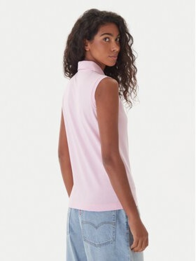 Kappa Polo Logo Tennis 302LR20 Różowy Slim Fit