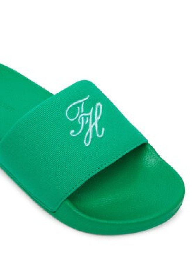 Tommy Hilfiger Klapki Th Script Pool Slide FW0FW09286 Zielony