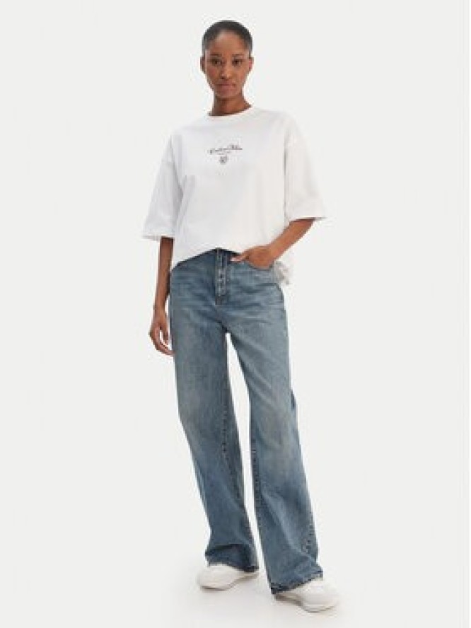 Calvin Klein Jeans T-Shirt LV047E232G Biały Relaxed Fit