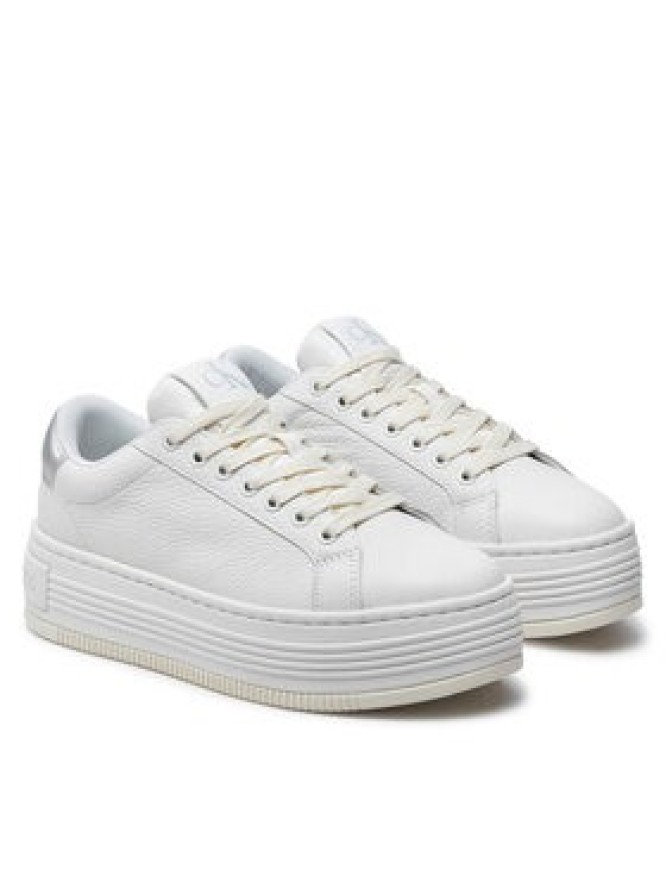 Calvin Klein Jeans Sneakersy Bold Flatf Low Mix Ohb YW0YW01632 Biały