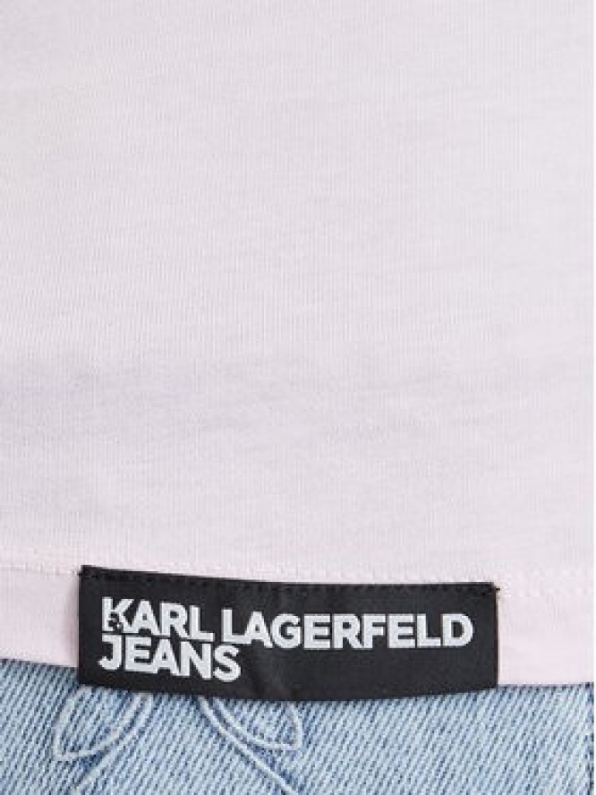 Karl Lagerfeld Jeans T-Shirt A1W17004 Różowy jasny Slim Fit