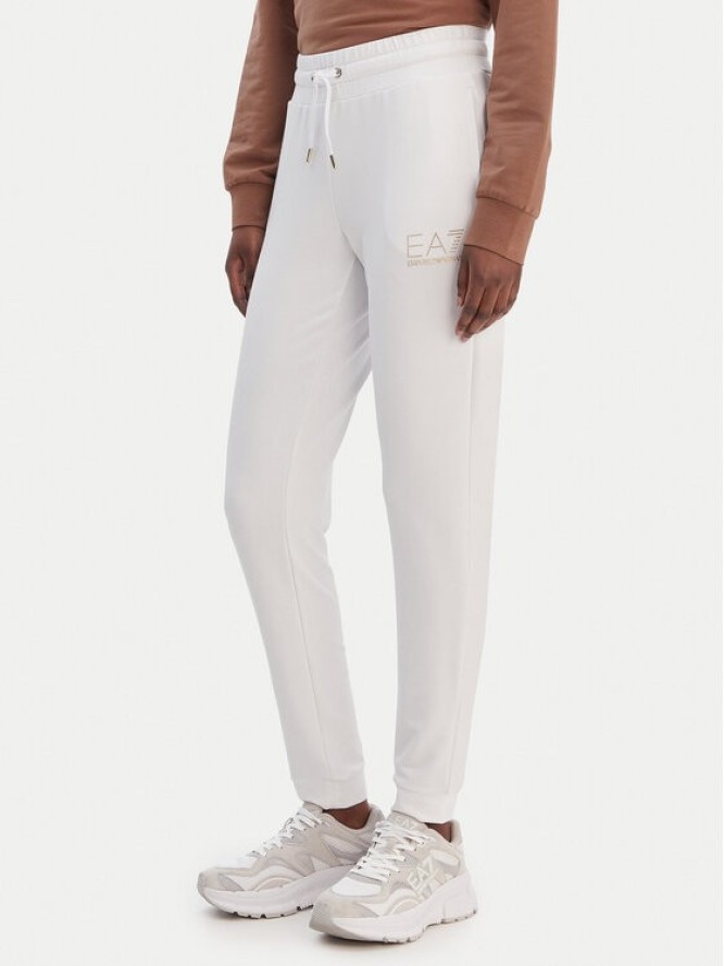 EA7 Emporio Armani Spodnie dresowe 8NTP66 TJ9RZ U0002 Biały Regular Fit