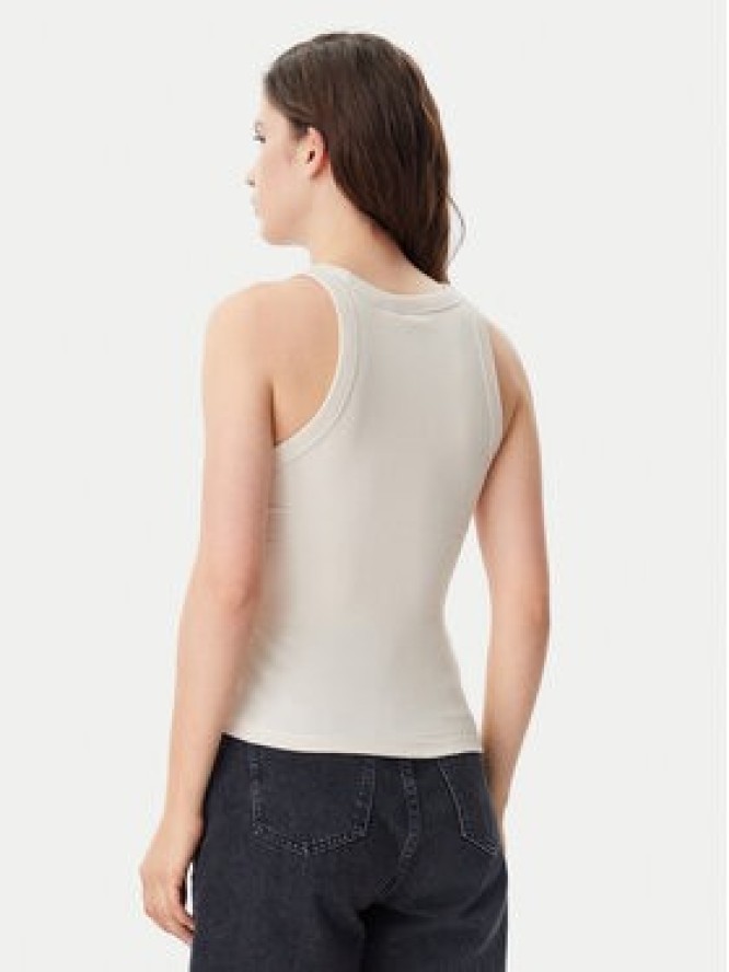 Calvin Klein Jeans Top Varsity J20J225520 Beżowy Slim Fit