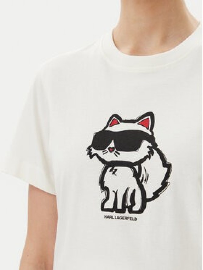 KARL LAGERFELD T-Shirt A1W17128 Écru Regular Fit