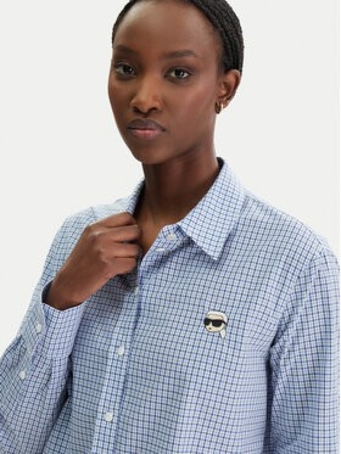 KARL LAGERFELD Koszula B1W11020 Błękitny Regular Fit