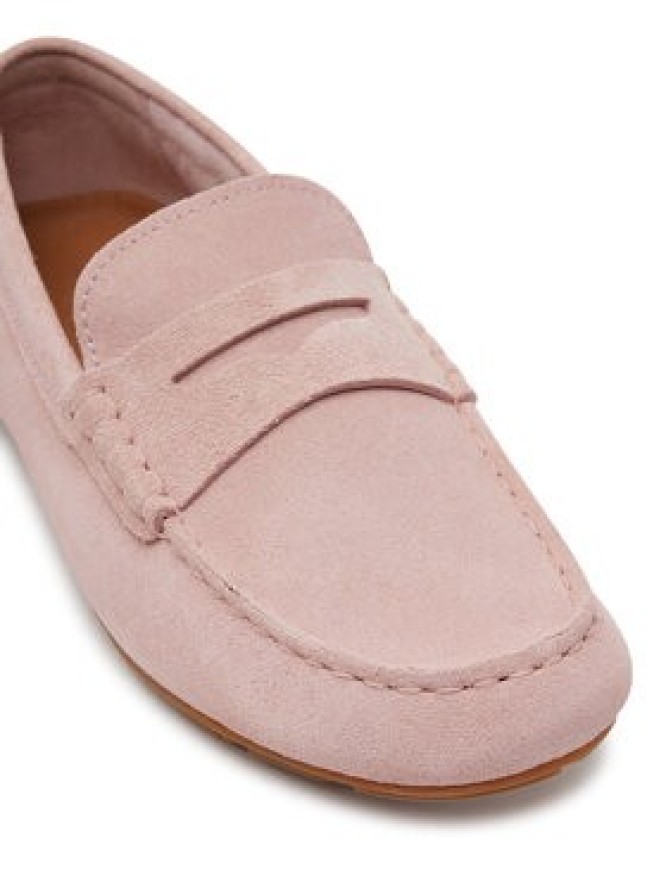 Tommy Hilfiger Mokasyny Flag Soft Suede Driver Loafer FW0FW08558 Różowy
