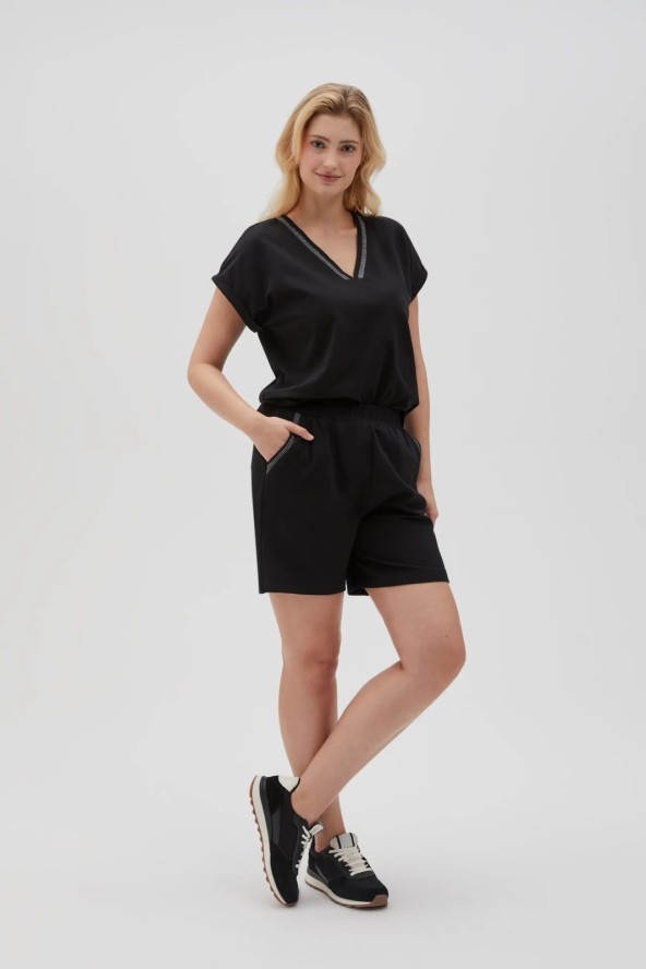 Bawełniane szorty czarne