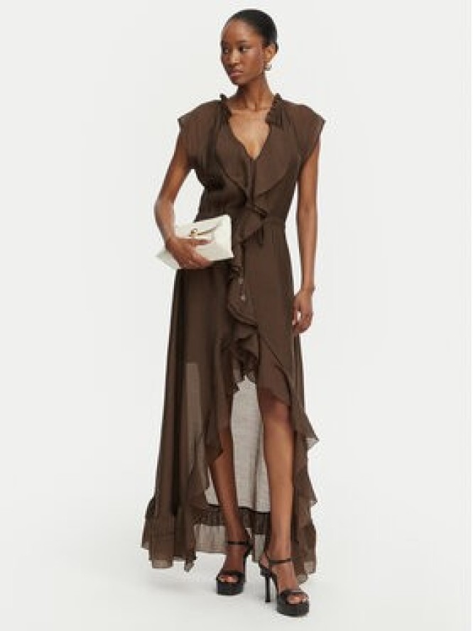 Guess Sukienka koktajlowa W6GK87 W2111 Brązowy ciemny Regular Fit